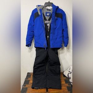 Boys Lands End Squall coat and snow bibs 10/12